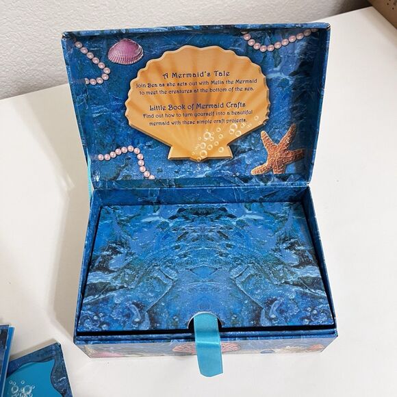 Barron's Little Box of Mermaid Treasures Treasure Chest Books Mermaid Doll Shell - Picture 10 of 16